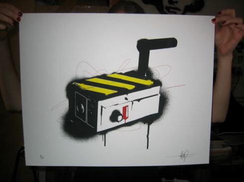 "Trap" by 2cents - screenprint on archival paper
